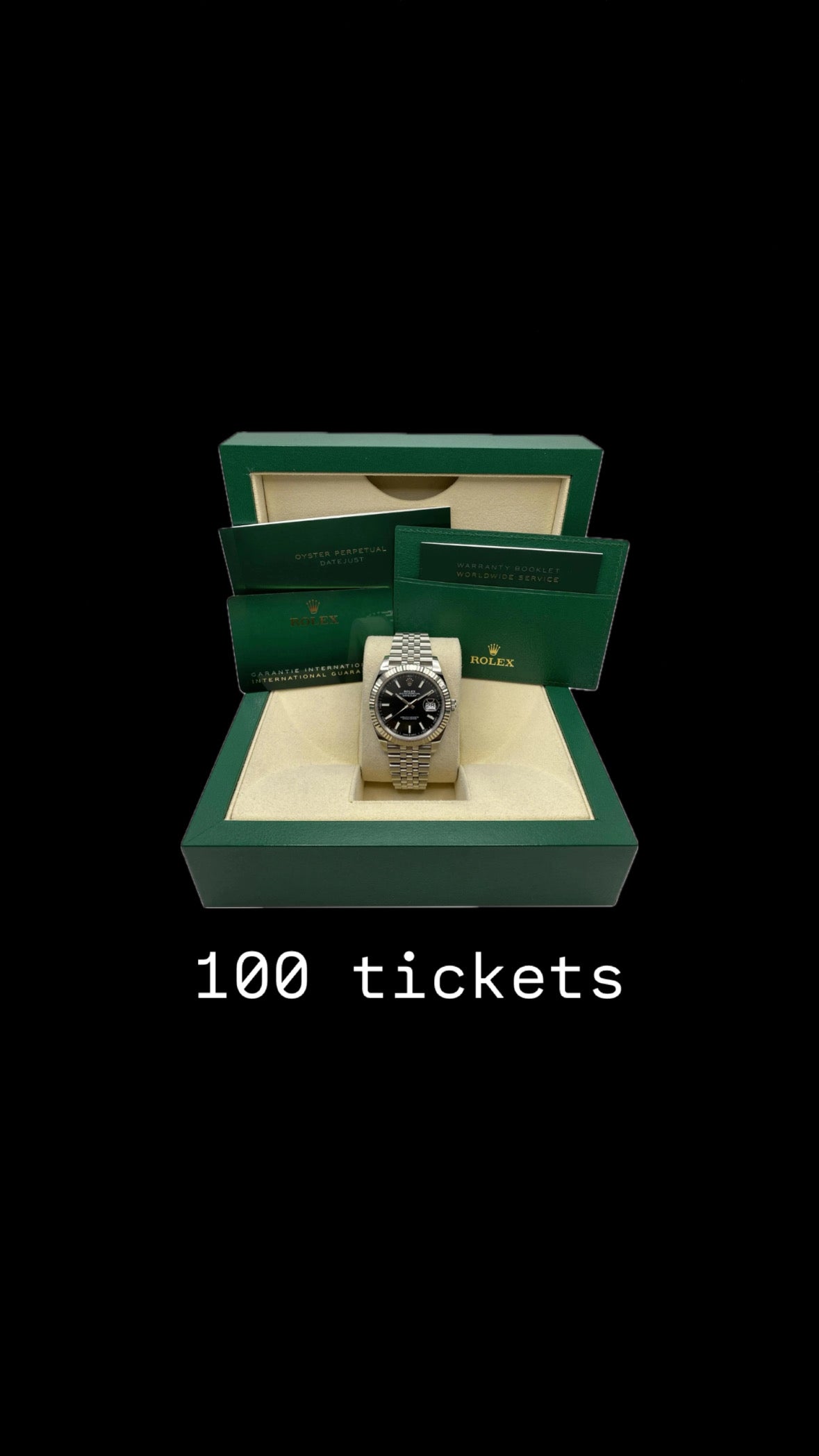 | COMPETITION #1 | Black dial, Rolex date-just 41mm jubilee bracelet.